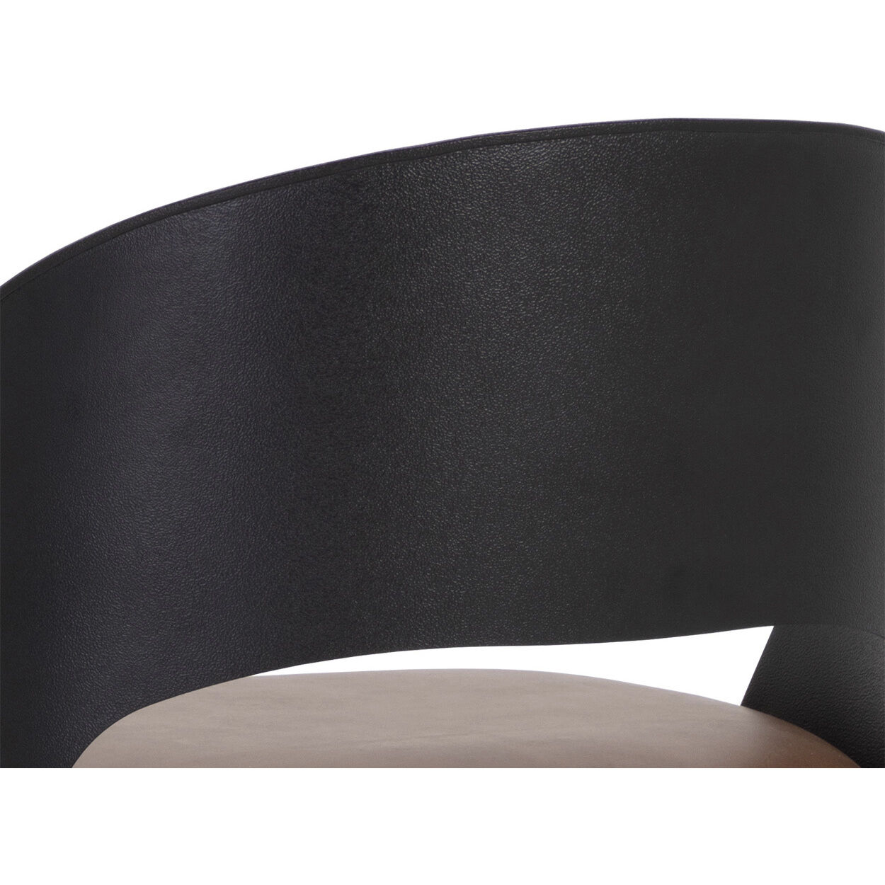 Dezirae 41 inch Black / Cognac Leather Barstool